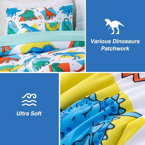 A Nice Night - for Kids Boys Girls Daycare Preschool Kindergarten, Foxes Deer Bear Animals in Green Forest, Toddler Bedding,Includes Comforter, Flat Sheet, Fitted Sheet and Pillowcase (Green) in Saudi Arabia
