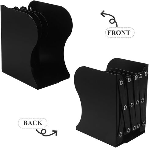 jojofuny 2pcs bookends سطح المكتب قابل للتعديل: حامل كتب معدني قابل للتوسيع لمنظم مكتب الكتب الثقيلة - خزانة كتب غير قابلة للانزلاق لغرفة النوم المكتبية in Saudi Arabia