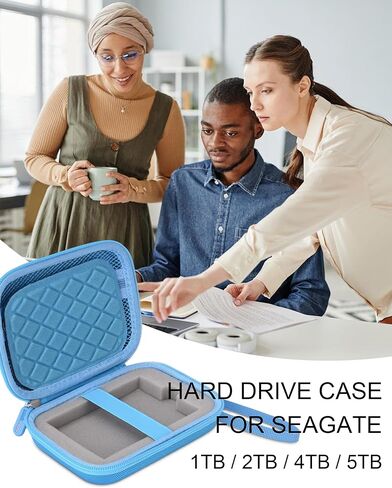 External Hard Drives Carrying Case Protection Hard EVA Case for Seagate External Hard Drive 1TB 2TB 3TB 4TB 5TB Portable HDD Hard Drive Case Mesh Inner Pocket Travel Pouch Organizer Storage Bag in Saudi Arabia