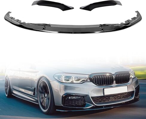 الجبهة الشفاه الفاصل لامع أسود صالح لسيارات BMW G30 5 Series 2017 2018 2019 2020 متر الرياضة الوفير فقط سبويلر طقم الجسم 4 قطعة in Kuwait
