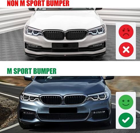 الجبهة الشفاه الفاصل لامع أسود صالح لسيارات BMW G30 5 Series 2017 2018 2019 2020 متر الرياضة الوفير فقط سبويلر طقم الجسم 4 قطعة in Kuwait