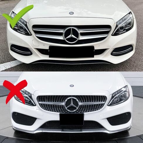 Q1-TECH, Front Bumper Lip fit for Compatible with 2015-2018 Mercedes-Benz W205 C-Class C180 C200 C300 Base Bumper, Front Bumper Lip Spoiler Air Chin Body Kit Splitter ABS, STP-Sty (Painted Black) in Kuwait