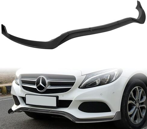 Q1-TECH, Front Bumper Lip fit for Compatible with 2015-2018 Mercedes-Benz W205 C-Class C180 C200 C300 Base Bumper, Front Bumper Lip Spoiler Air Chin Body Kit Splitter ABS, STP-Sty (Painted Black) in Kuwait