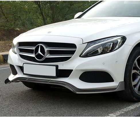 Q1-TECH, Front Bumper Lip fit for Compatible with 2015-2018 Mercedes-Benz W205 C-Class C180 C200 C300 Base Bumper, Front Bumper Lip Spoiler Air Chin Body Kit Splitter ABS, STP-Sty (Painted Black) in Kuwait