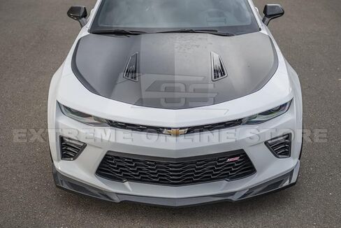 بديل جديد لسيارة شيفروليه كامارو SS 2016-2022 2019-2022 شيفروليه كامارو LT LS RS | ZL1 Style المصد الأمامي الشفة السفلية الفاصل (ألياف الكربون) in Saudi Arabia
