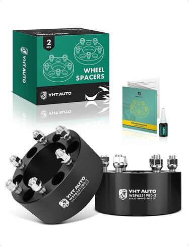 YHTAUTO 6x5.5 Wheel Spacers 3" Fits Chevy, GMC, Cadillac Models, Silverado, Sierra, Escalade, Tahoe, Yukon, C/K, Express, 6x139.7mm Tire Spacers w/ M14x1.5 108mm Hub Bore 6 Lug 4PCS Wheel Adapters in Saudi Arabia