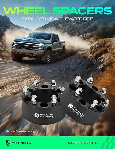 YHTAUTO 6x5.5 Wheel Spacers 3" Fits Chevy, GMC, Cadillac Models, Silverado, Sierra, Escalade, Tahoe, Yukon, C/K, Express, 6x139.7mm Tire Spacers w/ M14x1.5 108mm Hub Bore 6 Lug 4PCS Wheel Adapters in Saudi Arabia