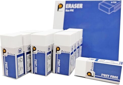 مجموعة من 3 محايات كبيرة من برنس، محايات كبيرة خالية من التلطيخ TPE صديقة للبيئة وغير PVC، مسح ناعم ونظيف للاختبارات والواجبات المنزلية والرسم الفني واللوازم المدرسية والمهام المكتبية in Kuwait