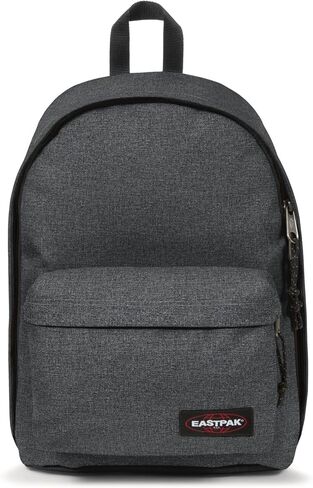 EASTPAK خارج المكتب - حقيبة ظهر سعة 31 لترًا بمقصورات مزدوجة، وحقيبة كمبيوتر محمول مقاس 16 بوصة، وجيب أمان، وحامل زجاجات وأشرطة شبكية هوائية، باللون الأسود in Kuwait