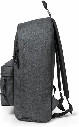 EASTPAK خارج المكتب - حقيبة ظهر سعة 31 لترًا بمقصورات مزدوجة، وحقيبة كمبيوتر محمول مقاس 16 بوصة، وجيب أمان، وحامل زجاجات وأشرطة شبكية هوائية، باللون الأسود in Kuwait