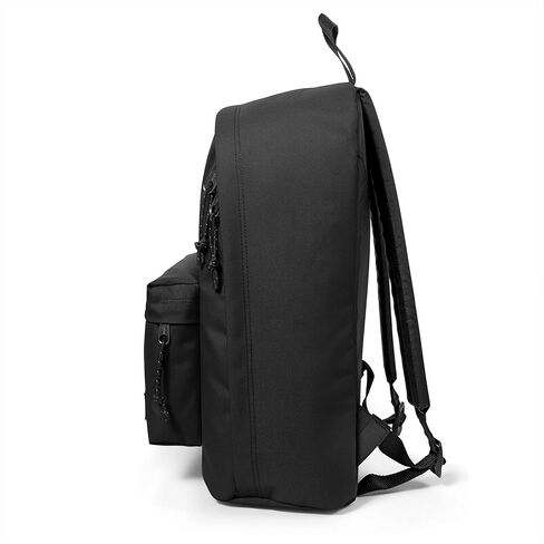 EASTPAK خارج المكتب - حقيبة ظهر سعة 31 لترًا بمقصورات مزدوجة، وحقيبة كمبيوتر محمول مقاس 16 بوصة، وجيب أمان، وحامل زجاجات وأشرطة شبكية هوائية، باللون الأسود in Kuwait