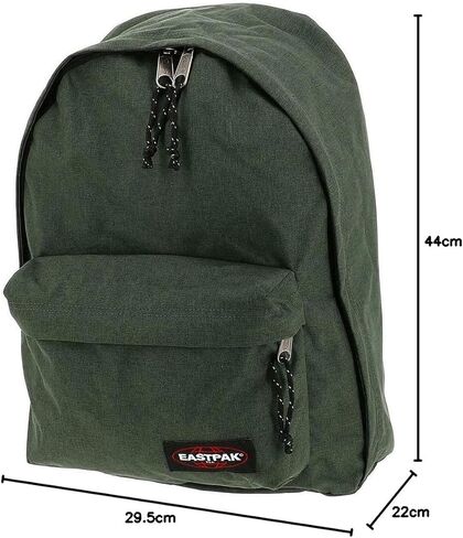 EASTPAK خارج المكتب - حقيبة ظهر سعة 31 لترًا بمقصورات مزدوجة، وحقيبة كمبيوتر محمول مقاس 16 بوصة، وجيب أمان، وحامل زجاجات وأشرطة شبكية هوائية، باللون الأسود in Kuwait