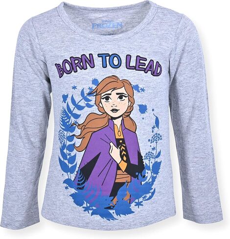 Disney Frozen Elsa Princess Anna Little Girls 3 Pack Long Sleeve T-Shirts Blue/Purple/White 6 in Saudi Arabia