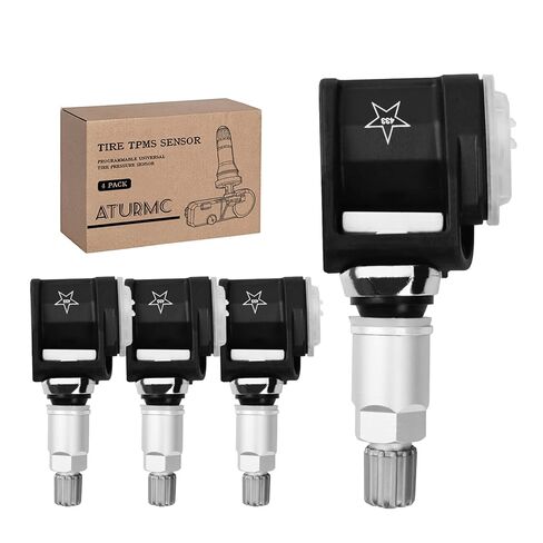 مجموعة من 4 مستشعر TPMS مستشعر مراقبة ضغط الإطارات 433 ميجا هرتز متوافق مع BMW X3 X4 X5 يستبدل # 36106887147 in Kuwait