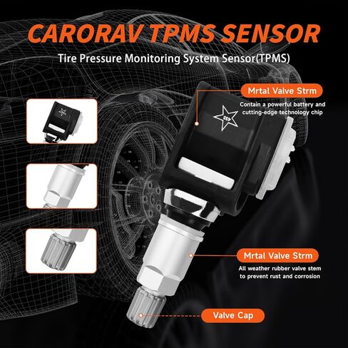 مجموعة من 4 مستشعر TPMS مستشعر مراقبة ضغط الإطارات 433 ميجا هرتز متوافق مع BMW X3 X4 X5 يستبدل # 36106887147 in Kuwait