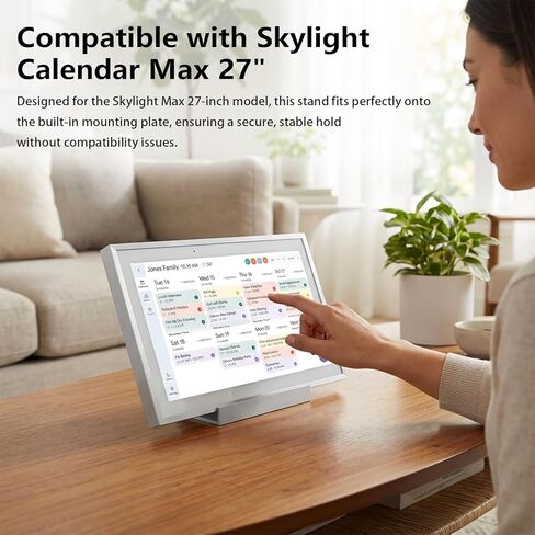 for Skylight Calendar Stand, Freestanding Desk Mount Holder for Skylight Calendar Max 27 Inch, Desktop Holder, Stable Base for Digital Calendar, Tool-Free Wall Mount Alternative (Black) in Saudi Arabia