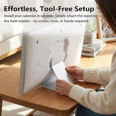 for Skylight Calendar Stand, Freestanding Desk Mount Holder for Skylight Calendar Max 27 Inch, Desktop Holder, Stable Base for Digital Calendar, Tool-Free Wall Mount Alternative (Black) in Saudi Arabia