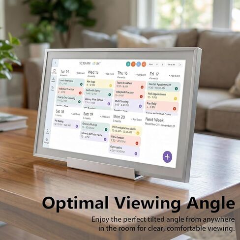 for Skylight Calendar Stand, Freestanding Desk Mount Holder for Skylight Calendar Max 27 Inch, Desktop Holder, Stable Base for Digital Calendar, Tool-Free Wall Mount Alternative (Black) in Saudi Arabia