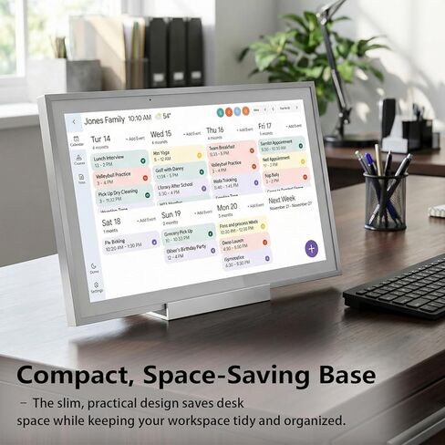 for Skylight Calendar Stand, Freestanding Desk Mount Holder for Skylight Calendar Max 27 Inch, Desktop Holder, Stable Base for Digital Calendar, Tool-Free Wall Mount Alternative (Black) in Saudi Arabia