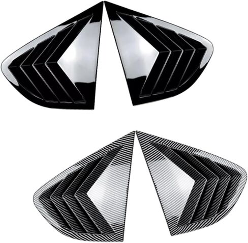 For BMW X4 F26 2014 2015 2016 2017 2018 Rear Side Window Louvers Air Vent Scoop Shades Cover Trim Blinds distintivo(Carbon Fiber Look) in Saudi Arabia