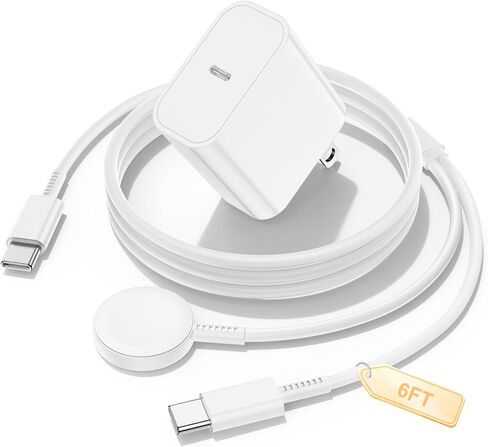 [Apple MFi Certified] Wall Charger for iPhone 14 13 12 11 (X XS XR Plus Pro Max) iPad, 6ft Type C to Lightning Cable Cord & USBC Super Fast Charging Rapid Block, 2 Pack, Quick USB Box Plug Cube Brick in Kuwait