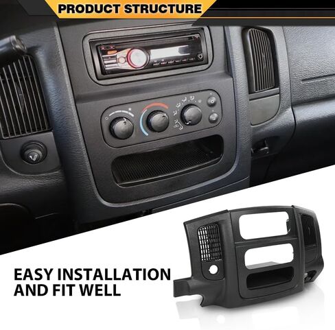ANDPLAY Dash Center Radio Bezel Trim Panel Compatible with Dodge Ram 1500 2002-2005 Fit Dodge Ram 2500 3500 2003-2005 w/Storage Box Beige in Saudi Arabia