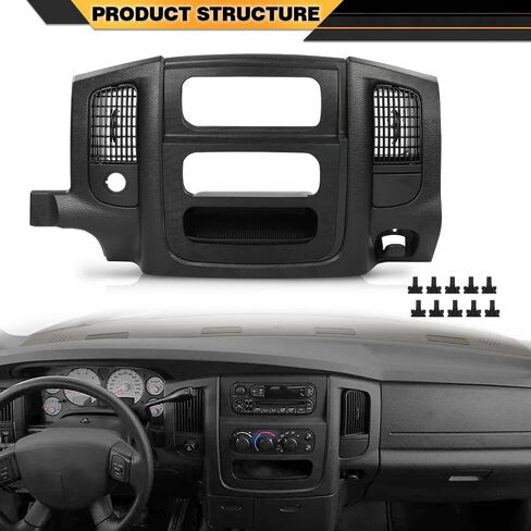 ANDPLAY Dash Center Radio Bezel Trim Panel Compatible with Dodge Ram 1500 2002-2005 Fit Dodge Ram 2500 3500 2003-2005 w/Storage Box Beige in Saudi Arabia