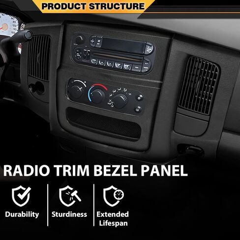ANDPLAY Dash Center Radio Bezel Trim Panel Compatible with Dodge Ram 1500 2002-2005 Fit Dodge Ram 2500 3500 2003-2005 w/Storage Box Beige in Saudi Arabia