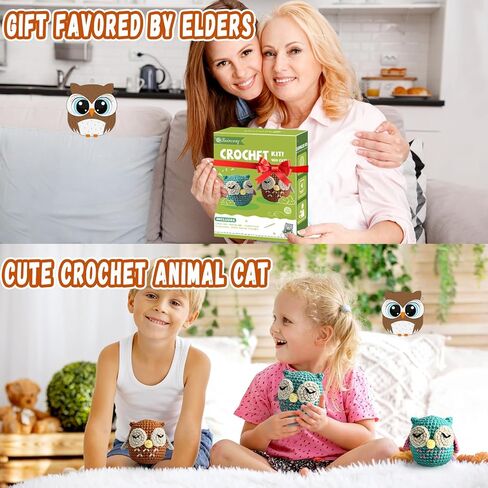 مجموعة Faircosy Amigurumi Crochet للبالغين: مجموعات الكروشيه الحيوانية للأطفال المبتدئين - تعلم كيفية الكروشيه Snial Amigurumi Starter Kit مع مقاطع فيديو تعليمية مفصلة وتعليمات (40٪ + غزل إضافي) in Kuwait