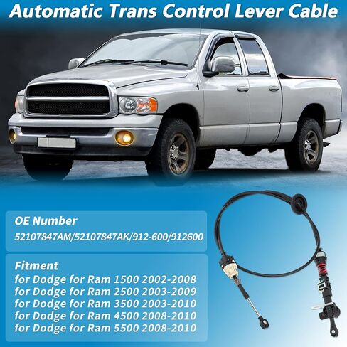 No.52107847AM Automatic Transmission Gear Shift Cable for Dodge for Ram 1500 2002-2008 for Ram 2500 3500 2003-2009 for Ram 4500 5500 2008-2010 Auto Trans Control Lever Cable in Saudi Arabia