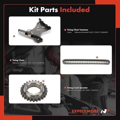 A-Premium 3PCS Engine Timing Chain Kit W/Sprocket & Tensioner Compatible with Chevrolet, Buick, Pontiac & Saturn - Malibu 07-10, Impala 06-11, Lucerne, Monte Carlo, Uplander in Saudi Arabia