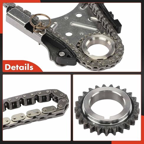 A-Premium 3PCS Engine Timing Chain Kit W/Sprocket & Tensioner Compatible with Chevrolet, Buick, Pontiac & Saturn - Malibu 07-10, Impala 06-11, Lucerne, Monte Carlo, Uplander in Saudi Arabia