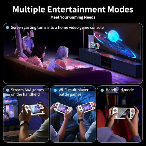 RG 476H Retro Handheld Game Console RG 476H Retro Game Console No Card 4.7 inch IPS Multi-Touch Screen Android 13 Unisoc T820 Processor RG476H Support 1080p DP Output WiFi Bluetooth Black in Saudi Arabia