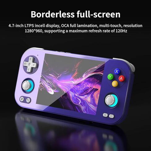 RG 476H Retro Handheld Game Console RG 476H Retro Game Console No Card 4.7 inch IPS Multi-Touch Screen Android 13 Unisoc T820 Processor RG476H Support 1080p DP Output WiFi Bluetooth Black in Saudi Arabia