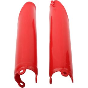 متوافق مع CRF CR 125 250 450 R X RX CRF250 CRF450 CR125 1993-2018 دراجة نارية إندورو شوكة الحرس الأمامي شوكة أنبوب غطاء إطاري (أحمر) in Kuwait