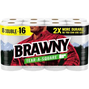 مناشف ورقية مربعة الشكل، 12 لفة عائلية = 30 لفة عادية، 3 أحجام ملاءات (ربع، نصف، كامل)، قوة لجميع الفوضى، والتنظيف، وإعداد الوجبات in Kuwait