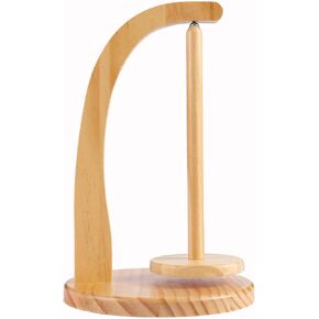 حامل كرات غزل خشبي مع موزع البندول المغناطيسي - هدية كروشيه لمحبي الحياكة (بني) in Kuwait