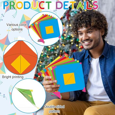 Marspark 45 جهاز كمبيوتر شخصى Lohri Paper Kites Cuts Happy Lohri خلفية ديكور هندي Haldi Mehendi ديكور الزفاف للمنزل والمكتب Makar Pongal Sankranthi in Kuwait