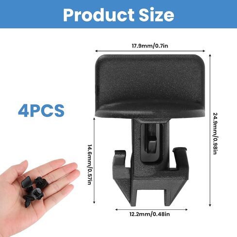 4 Pcs Rear Bumper Trailer Tow Hitch Trim Cover Retainer Clips, Durable Black ABS Plastic, Easy Installation, Compatible with 68249278AA, SUV Bumper Clips in Saudi Arabia