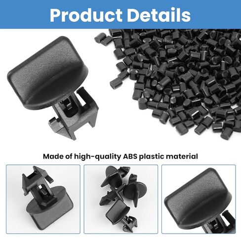 4 Pcs Rear Bumper Trailer Tow Hitch Trim Cover Retainer Clips, Durable Black ABS Plastic, Easy Installation, Compatible with 68249278AA, SUV Bumper Clips in Saudi Arabia