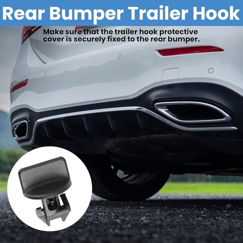 4 Pcs Rear Bumper Trailer Tow Hitch Trim Cover Retainer Clips, Durable Black ABS Plastic, Easy Installation, Compatible with 68249278AA, SUV Bumper Clips in Saudi Arabia