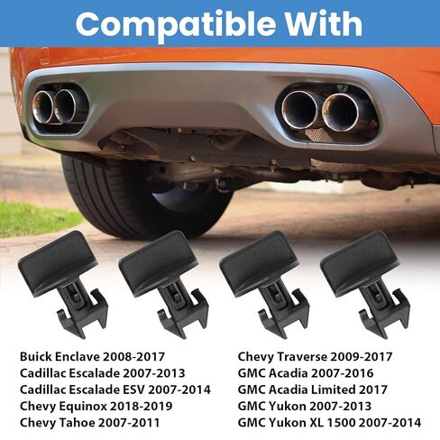 4 Pcs Rear Bumper Trailer Tow Hitch Trim Cover Retainer Clips, Durable Black ABS Plastic, Easy Installation, Compatible with 68249278AA, SUV Bumper Clips in Saudi Arabia