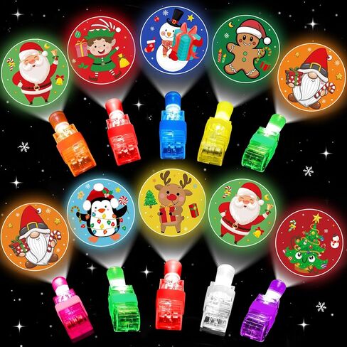 40PCS Christmas Party Favors for Kids,LED Light Up Finger Lights Toys Glow in The Dark Toys Bulk for Christmas Stocking Stuffers School Classroom Prizes Goodie Bags Stuffers Gifts in Kuwait