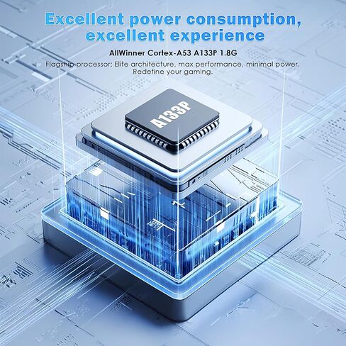وحدة تحكم ألعاب محمولة باليد MagicX Zero 40 Retro 4.0 بوصة IPS شاشة نظام Linux عصا تحكم مزدوجة مدمجة 64G TF بطاقة محاكي محمول يدعم 4.2G WiFi Bluetooth TV Output (أسود) in Kuwait