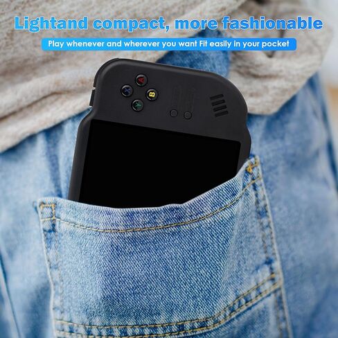 وحدة تحكم ألعاب محمولة باليد MagicX Zero 40 Retro 4.0 بوصة IPS شاشة نظام Linux عصا تحكم مزدوجة مدمجة 64G TF بطاقة محاكي محمول يدعم 4.2G WiFi Bluetooth TV Output (أسود) in Kuwait