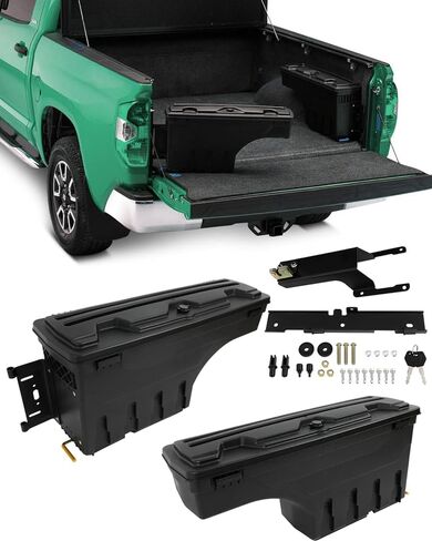صندوق تخزين سرير الشاحنة بقفل ومفاتيح من SCITOO لسيارات Ford F-250 Super Duty لـ F-350 Super Duty 2017-2022 جانب السائق الأيسر وجانب الركاب الأيمن in Saudi Arabia
