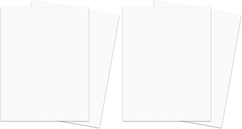 ورق بطاقات سميك أبيض - رائع لبطاقات العمل والفنون والحرف اليدوية والدعوات والطباعة الثابتة | بطاقة غطاء مؤشر متوسطة الوزن بوزن 110 رطل | 8.5 × 11 | 50 ورقة في كل عبوة in Kuwait