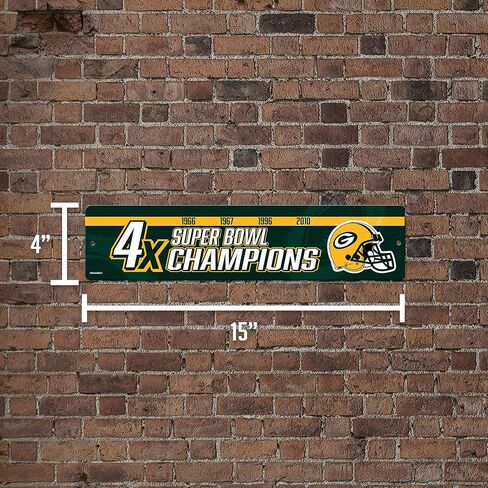 لافتة شارع بلاستيكية من ريكو إندستريز NFL فيلادلفيا إيجلز، لافتة شارع بلاستيكية مقاس 4 × 16 بوصة in Kuwait