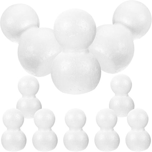 Foam Snowman Christmas Crafts Decorations Home Decor Models DIY Crafting Foam Balls for Wedding, Xmas, Nursery, Winter, 9cm 30pcs in Saudi Arabia