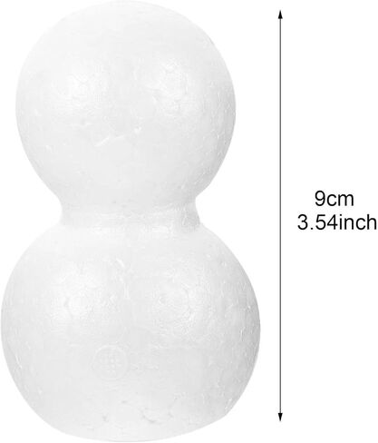 Foam Snowman Christmas Crafts Decorations Home Decor Models DIY Crafting Foam Balls for Wedding, Xmas, Nursery, Winter, 9cm 30pcs in Saudi Arabia